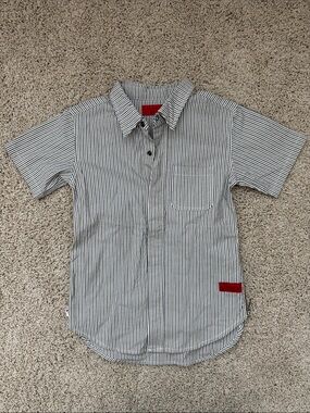 Haus of JR Kids Striped Short-Sleeve Button Down Shirt Size 5-6T